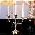 Castiçal Candelabro Dourado em Latão Suporte para 3 Velas - Imagem 2