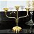 Castiçal Candelabro Dourado em Latão Suporte para 3 Velas - Imagem 6