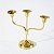 Castiçal Candelabro Dourado em Latão Suporte para 3 Velas - Imagem 1