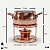 Conjunto para Fondue Rechaud em Cobre Puro Artesanal 1400ml - Imagem 3