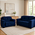 Conjunto Sofá  - 2 / 3 Lugares  - Tec.Platinum (Azul Marinho) - Imagem 1