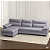 Sofá - Chaise - 3 Lugares - Linho Scott (Prata) - Imagem 1