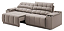 Sofá Estilo Moderno - 2,30m - Velosuede (Bege) - Imagem 2