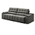 Sofá Estilo Moderno - 2,30m - Velosuede (Cinza) - Imagem 5
