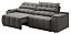 Sofá Estilo Moderno - 2,30m - Velosuede (Cinza) - Imagem 2