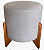 Puff - Redondo - Linho (Cinza) - Imagem 2
