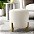 Puff - Redondo  - Veludo  (Bege) - Imagem 1