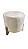 Puff - Redondo  - Veludo  (Bege) - Imagem 2