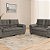 Conjunto Sofá  - 2 /3 Lugares  - Tec.Platinum (Cinza) - Imagem 1