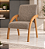 Poltrona - Paris - Braços Curvos em MDF - Tec. Linho - Imagem 1