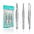 Kit 3 Pinça Aço Inox Chanfrada Fina Reta Design Modelagem Sobrancelha Fio a Fio Precisão Profissional Compacta - Imagem 1