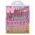 Kit com 10 Pincéis para Maguiagem Macrilan Trend - rosa - Imagem 1