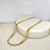 COLAR MALHA FITA 5MM BANHADO OURO 18K - LINHA ESSENCIAL - Imagem 1