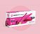 UniGloves- Luva M de látex Rosa para procedimento (pouco pó) 100un - Imagem 1