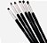 Kit 5 Pincel para Gel Preto - Imagem 1