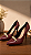 Scarpin Feminino Bordô com Detalhe Metalizado Dourado - Imagem 1