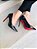 Scarpin Verniz Preto Vermelho - Imagem 1
