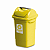 LIXEIRA 30L C/ TAMPA BASCULANTE P/COLETA SELETIVA AMARELO PLASVALE - Imagem 1