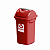 LIXEIRA 30L C/ TAMPA BASCULANTE P/COLETA SELETIVA VERMELHO PLASVALE - Imagem 1