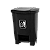 LIXEIRA 18L C/ COM PEDAL PRETA NYCOL - Imagem 1