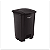 LIXEIRA COM PEDAL 17 LTS PRETO PERFECT - Imagem 1