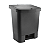 LIXEIRA 25L C/ PEDAL PRETA REF 20022 KUNBER - Imagem 1