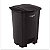 LIXEIRA 35L C/ COM PEDAL PRETO PERFECT - Imagem 1