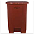 LIXEIRA COM PEDAL 50 LTS MARROM PERFECT - Imagem 1