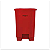 LIXEIRA COM PEDAL 50 LTS VERMELHO PERFECT - Imagem 1