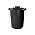 LIXEIRA 62 LITROS PRETA PLASVALE - REF: 177. - Imagem 1