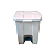 CESTO PLÁSTICO 30L QUADRADO C/ PEDAL E ARO INTERNO BRANCO - Imagem 1