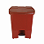 CESTO PLÁSTICO 30L QUADRADO C/ PEDAL E ARO INTERNO MARROM - Imagem 1