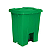 CESTO PLÁSTICO 30L QUADRADO C/ PEDAL E ARO INTERNO VERDE - Imagem 1