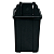 CESTO QUADRADO 100L C/ TAMPA VAI-VEM. COR: PRETO - Imagem 1