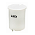 LIXEIRA 50L C/ PEDAL GALVANIZADO BRANCA REF B2P0050 - Imagem 1