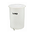 LIXEIRA 100L C/ PEDAL GALVANIZADO BRANCA REF B2P0100 - Imagem 1