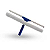 RODO COMBINADO LIMPA VIDROS 35CM AZUL - Imagem 1