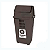 LIXEIRA 50L C/TAMPA BASCULANTE CINZA P/COLETA SELETIVA PLASVALE - Imagem 1