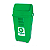 LIXEIRA 50L C/TAMPA BASCULANTE VERDE P/COLETA SELETIVA PLASVALE - Imagem 1