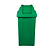 CESTO QUADRADO 25 L COM TAMPA VAI-VEM VERDE - Imagem 1