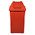 CESTO 25L QUADRADO C/ TAMPA BASCULANTE VERMELHO - Imagem 1
