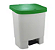 LIXEIRA 25L C/ PEDAL E AMORTECIMENTO BRANCO COM TAMPA VERDE KUNBER - Imagem 1