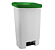LIXEIRA 50L C/ PEDAL E AMORTECIMENTO BRANCO COM TAMPA VERDE KUNBER - Imagem 1