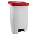 LIXEIRA 50L C/ PEDAL E AMORTECIMENTO BRANCO COM TAMPA VERMELHO KUNBER - Imagem 1
