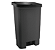 LIXEIRA 50L C/ PEDAL E AMORTECIMENTO PRETO KUNBER - Imagem 1