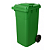 CONTEINER 120L C/ RODAS VERDE  PLESTIN - Imagem 1