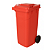 CONTEINER 120L C/ RODAS VERMELHO PLESTIN - Imagem 1