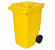 CONTEINER 240L C/ RODAS AMARELO PLESTIN - Imagem 1