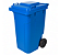 CONTEINER 240L C/ RODAS AZUL PLESTIN - Imagem 1