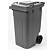 CONTEINER 240L C/ RODAS CINZA PLESTIN - Imagem 1